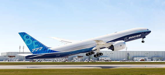 777-8F taking off