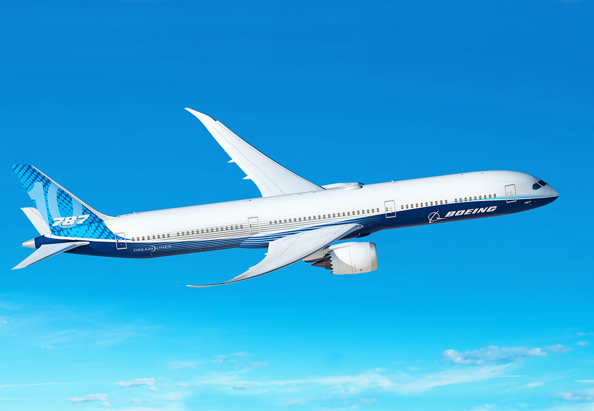 787-10 in flight